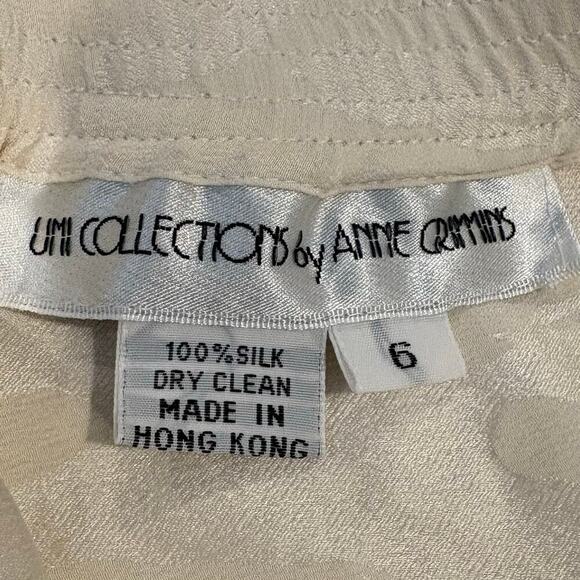 VTG UMI COLLECTIONS BY ANNE GRIMINS Maxi Pencil Skirt Cream Sz6 Disco 70s 80s - Picture 3 of 7